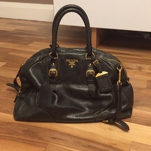 Prada tote with optional adjustable shoulder stap
